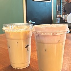 The Bike Library Cafe - Salted maple + birthday cake lattes