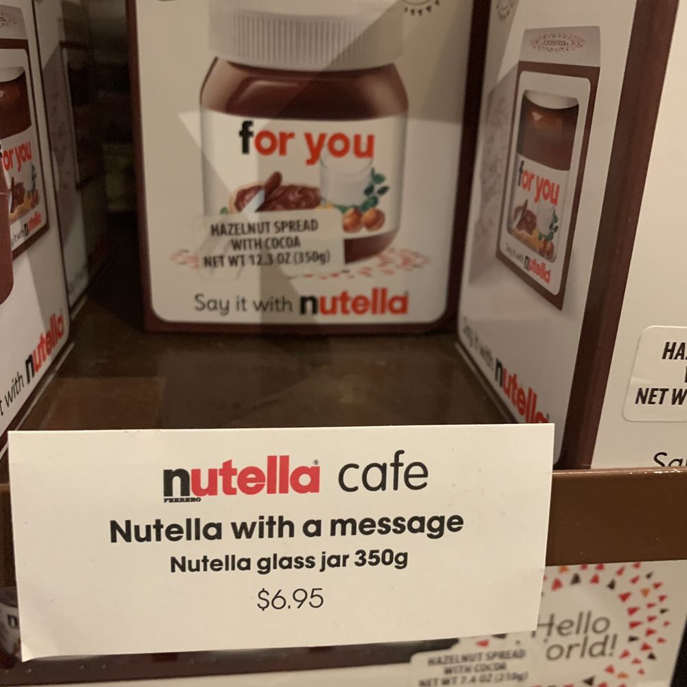 Nutella Cafe - Nutella glass jar that you can personalize - Desserts Near Me - Chicago, Illinois