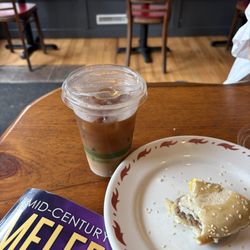 Shipwrecked Books, News & Cafe - Iced coffee and a breakfast sandwich.  Great place to get a book and read.