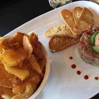Küto - asian style tuna tartare with an entree of homemade chips - International Near Me - Montreal, Quebec