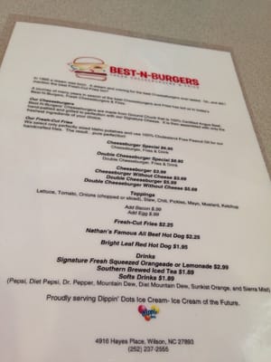 Menu photo 8 Best-N-Burgers Wilson, NC