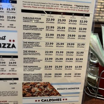 Rosati's Pizza Pub Authentic Chicago Pizza - Menu - Pizza Near Me - Apopka, Florida