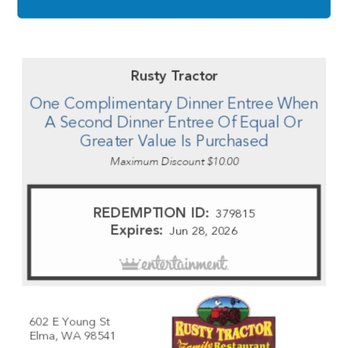 Rusty Tractor Family Restaurant - American Near Me - Elma, Washington Rusty Tractor Family Restaurant - American Near Me - Elma, Washington