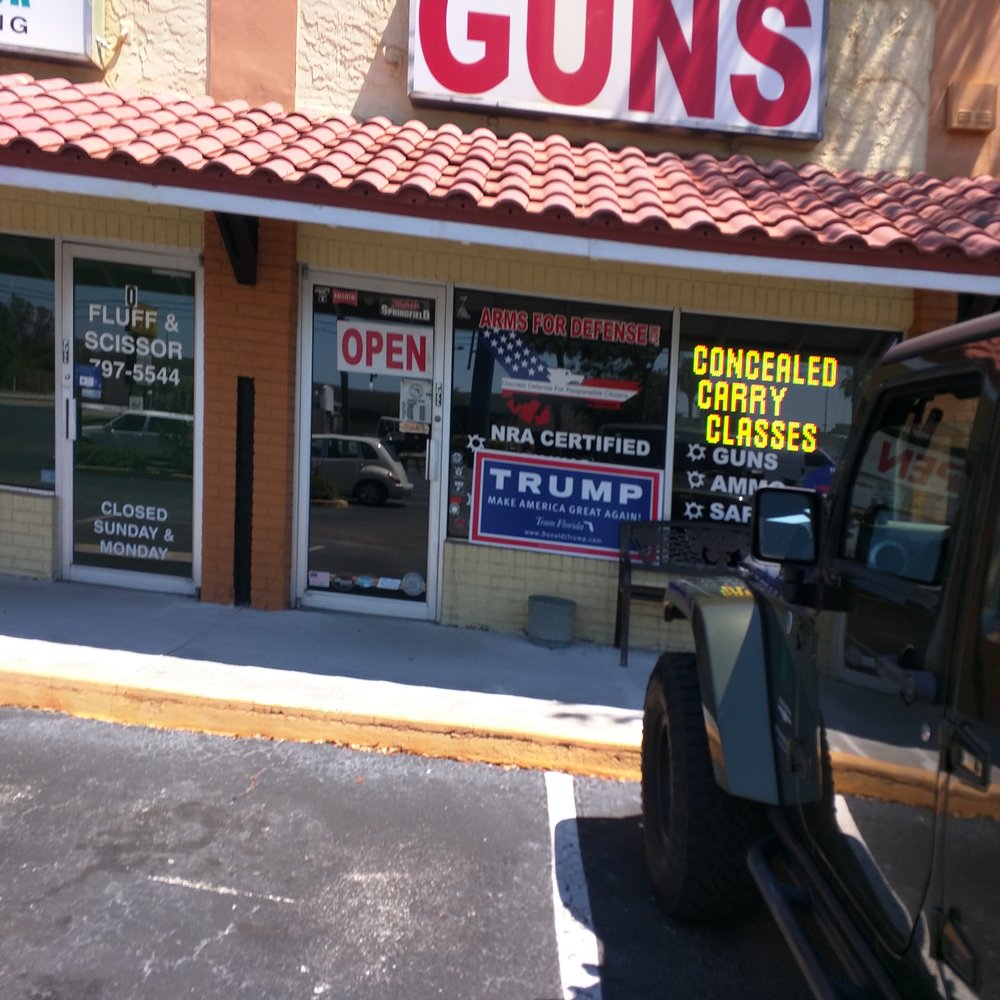 Arm's for Defense - If you dont know what this place is about, there is a huge GUNS sign out front :) - Guns & Ammo Near Me - Clearwater, Florida Arm's for Defense - If you dont know what this place is about, there is a huge GUNS sign out front :) - Guns & Ammo Near Me - Clearwater, Florida