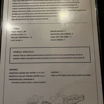 Down On Grayson - Menu - New American Near Me - San Antonio, Texas Down On Grayson - Menu - New American Near Me - San Antonio, Texas