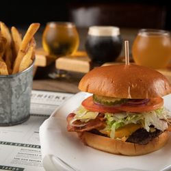Cricket's Grill & Draft House - Cricket's burger with fries