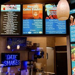 Kahala Coffee Traders - Smoothie and shake menu as of Jan 2026 (shakes are $10.50)
