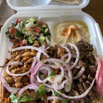 Kings Kabob - Mix Shawerma with hummus and house salad - Mediterranean Near Me - Palmdale, California Kings Kabob - Mix Shawerma with hummus and house salad - Mediterranean Near Me - Palmdale, California