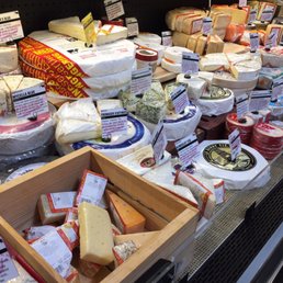 One of three cases of cheese at this location.