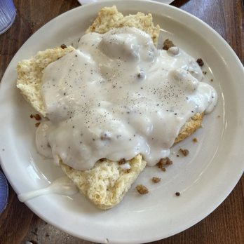 Dahlia Cafe - Two Biscuits and Gravy - American Near Me - Liberty Hill, Texas