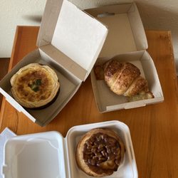 The Bread Doctor - Quiche, Lorraine, ham, croissant, pecan cinnamon roll