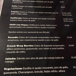 Mexicali - Menu