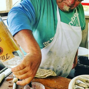 The Beachcomber - This man is exactly who you want to have make your oyster shooters. Skilled and surly... cheers - Seafood Near Me - Wellfleet, Massachusetts The Beachcomber - This man is exactly who you want to have make your oyster shooters. Skilled and surly... cheers - Seafood Near Me - Wellfleet, Massachusetts