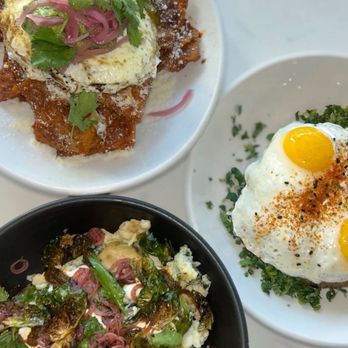 Trust - Chilaquiles Rojos,  Ultimate Sticky Bun - New American Near Me - San Diego, California