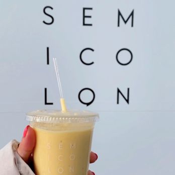 Semicolon Cafe - Mango Banana Smoothie - Coffee & Tea Near Me - Jersey City, New Jersey