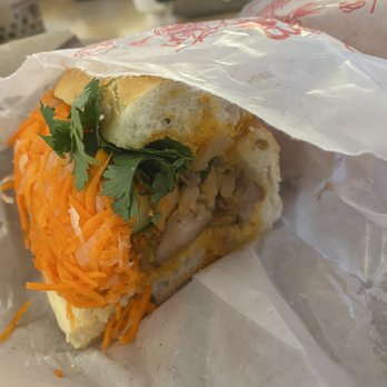 JoJu - #10 "Hot Chick": Lemongrass chicken banh mi loaded with kimchi and spicy mayo - Coffee & Tea Near Me - Elmhurst, New York JoJu - #10 "Hot Chick": Lemongrass chicken banh mi loaded with kimchi and spicy mayo - Coffee & Tea Near Me - Elmhurst, New York