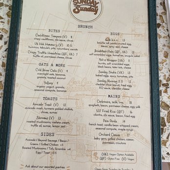 Sunday to Sunday - Menu as of 5/23/21 - Cafes Near Me - New York, New York Sunday to Sunday - Menu as of 5/23/21 - Cafes Near Me - New York, New York