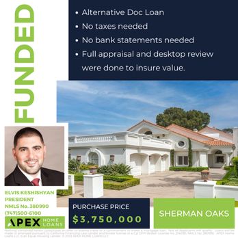 Apex Home Loans - Elvis Keshishyan - Mortgage Lenders Near Me - Glendale, California Apex Home Loans - Elvis Keshishyan - Mortgage Lenders Near Me - Glendale, California