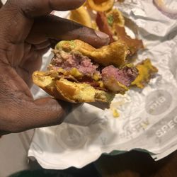 Arby's - Food i received from Arby's and they didn't give me a new sandwich or wouldn't give me a refund