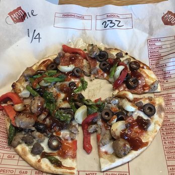 MOD Pizza - Mini mad dog added with veggies and extra sausage - Fast Food Near Me - Daly City, California