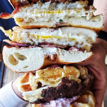 Seed kitchen & bagelry - Bacon 'N Hash and Sausage 'N Waffle - Bagels Near Me - Glastonbury, Connecticut