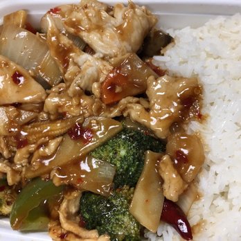 New Dragon Village - Ordered take-out: Chicken with garlic sauce and white rice. - Chinese Near Me - Granville, Ohio New Dragon Village - Ordered take-out: Chicken with garlic sauce and white rice. - Chinese Near Me - Granville, Ohio