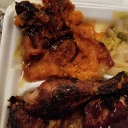 Caribbean Jerk Palace - Burnt yams!