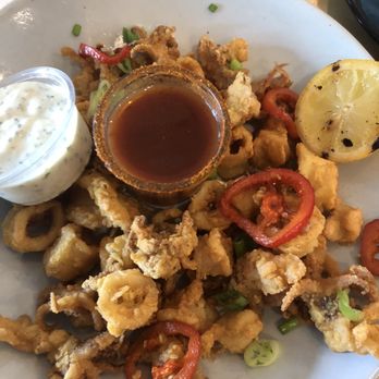 Seaside Oyster Bar - Suwanee - Calamari, pretty good, needs a marinara - Seafood Near Me - Suwanee, Georgia