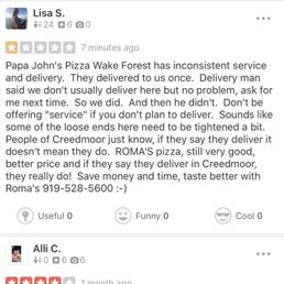 Papa John's fails to deliver like Roma's Papa John's fails to deliver like Roma's