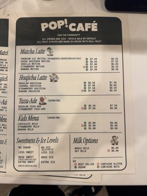 Menu photo 2 Pop Café Las Vegas, NV