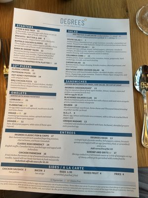 Menu photo 1 Degrees Columbus, OH