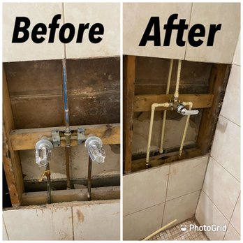 All 1 Pro Solutions - Bad valve no hot and leaking through on the the left On the right new valve replaced - Plumbing Near Me All 1 Pro Solutions - Bad valve no hot and leaking through on the the left On the right new valve replaced - Plumbing Near Me