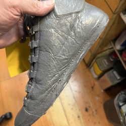 Carson Shoe Repair & Dry Cleaning - Before, bad soles taken off.