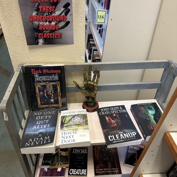 Page 1 Books - Underground horror classics display. - Bookstores Near Me - Albuquerque, New Mexico