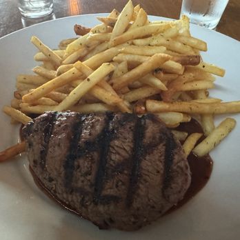 The Block - 8 oz Sirloin steak with  Garlic Herb Fries - New American Near Me - Webster Groves, Missouri