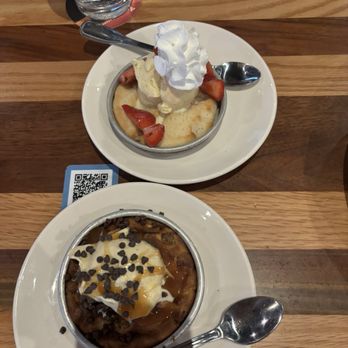 BJ's Restaurant & Brewhouse - Strawberry Shortcake Pizookie and Salted Caramel Pizookie - Pizza Near Me - Folsom, California BJ's Restaurant & Brewhouse - Strawberry Shortcake Pizookie and Salted Caramel Pizookie - Pizza Near Me - Folsom, California