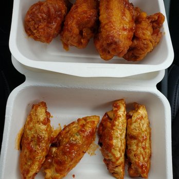 CravWings - Chicken potstickers brushed with sweet and spicy sauce and Korean fried wings hot ginger soy. Oh so good!! - Chicken Wings Near Me - Yonkers, New York