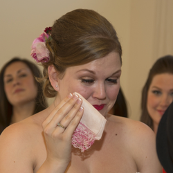 Crying during my ceremony, lashes held up perfectly!