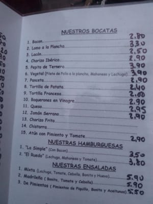 Menu photo 4 El Ruedo Madrid, M