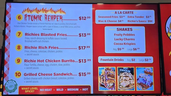 Menu photo 2 Richie’s Hot Chicken West Covina, CA Menu photo 2 Richie’s Hot Chicken West Covina, CA