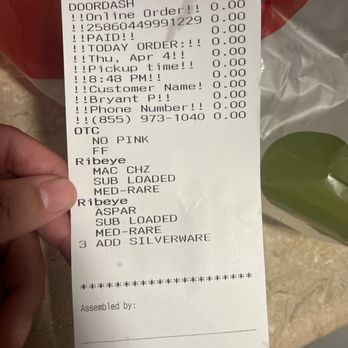 Chili's - Receipt - American Near Me - Hinesville, Georgia