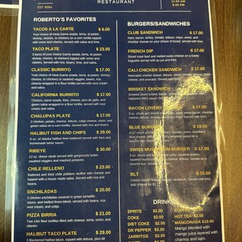 Roberto's - Menu - Salad Near Me - Anchorage, Alaska