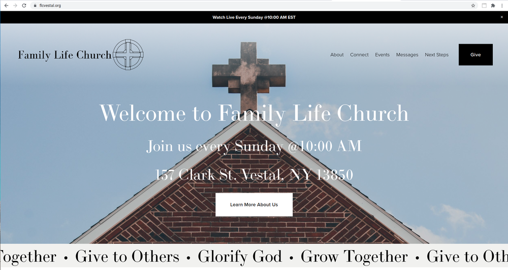 FAMILY LIFE CHURCH Updated September 2024 157 Clark St, Vestal, New