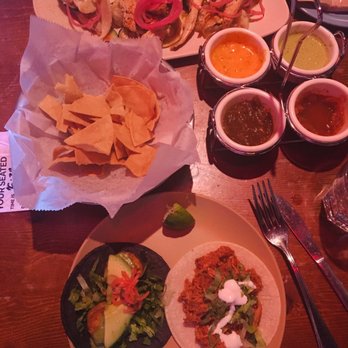 Machete Tequila + Tacos - Camaron and tinga chicken taco - Mexican Near Me - Denver, Colorado Machete Tequila + Tacos - Camaron and tinga chicken taco - Mexican Near Me - Denver, Colorado