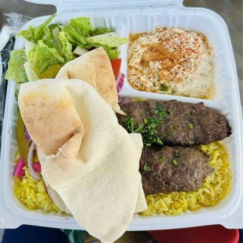 Risen Bakery & Grill - 5/18/24 My Kofta combo w/ rice, pita, hummus & salad - Modern European Near Me - Upland, California Risen Bakery & Grill - 5/18/24 My Kofta combo w/ rice, pita, hummus & salad - Modern European Near Me - Upland, California