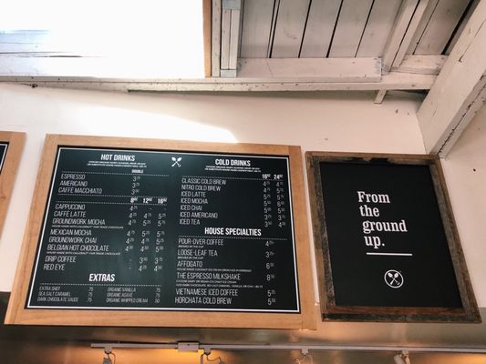 Menu photo 5 Groundwork Coffee Venice, CA