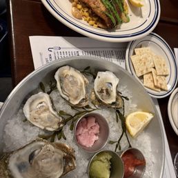 Oysters, salmon Oysters, salmon