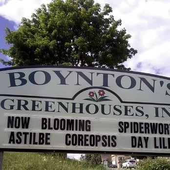 Boynton's Greenhouses - Boynton's Greenhouse sign - Nurseries & Gardening Near Me - Skowhegan, Maine