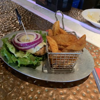 Ford's Garage Estero - THE LOW CARB-URETOR with chicken and fries, no bun - Bars Near Me - Estero, Florida