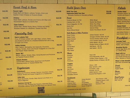 Menu photo 1 Sam's Deli Eastham, MA